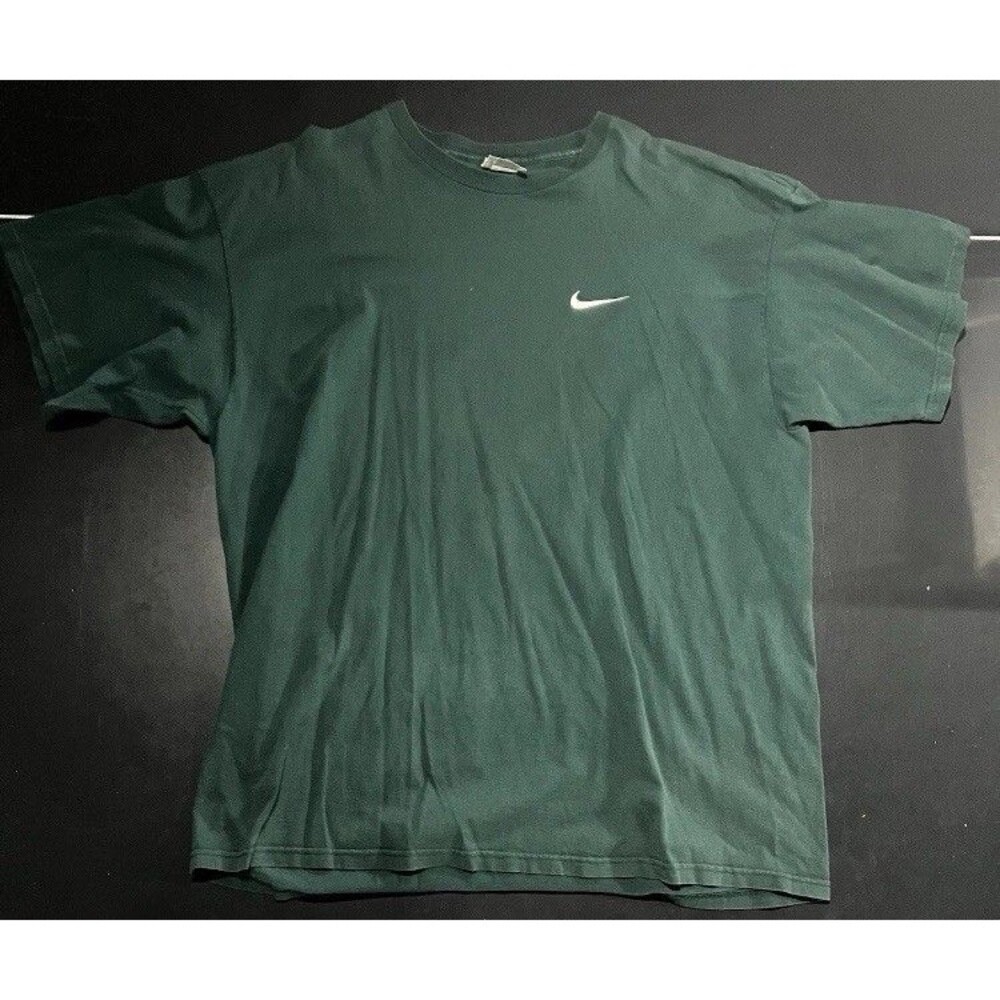 Vintage 90s Nike Forest Green T-Shirt Size 2XL Embroidered Swoosh Made In USA